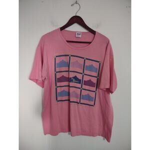Vintage Anvil The Almo Pink Southwestern Single Stitch Tee Shirt Size‎ XL